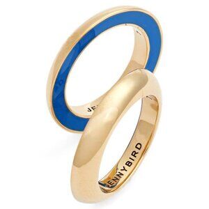 JENNY BIRD Moti Ring Set in Gold Size 7 - NWOT